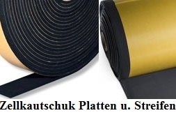 Zellkautschuk Platten und Streifen