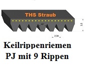 Keilrippenriemen PJ mit  9 Rippen