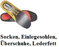 Einziehsocken, Einlegesohlen