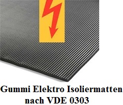 Gummi Isoliermatte nach VDE 0303