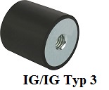 Gummi Metall Puffer IG/IG