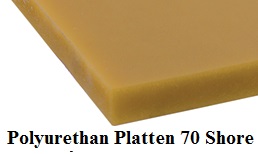 Polyurethan Platten D44 70° Shore Härte