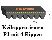 Keilrippenriemen PJ mit  4 Rippen