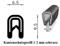 Kantenschutzprofil 1-2 mm schwarz 