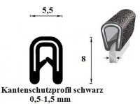 Kantenschutzprofil 0,5-1,5 mm schwarz