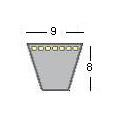 Schmalkeilriemen USA 3 V 850-9N