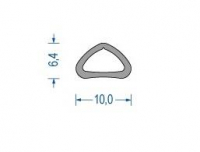 Silikon-Hohlkammerprofil 17x18x16 mm grau (50 m)