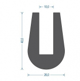 Gummi U-Pufferprofil EPDM (VE 25 m)