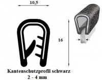 Kantenschutzprofil 2-4 mm schwarz (100 m)