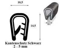 Kantenschutzprofil 2-5 mm schwarz (100 m)