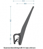 Kantenschutzdichtprofil 4-6 mm schwarz (25 m)