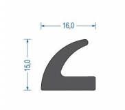 Moosgummi Zargenprofil schwarz (50 m)