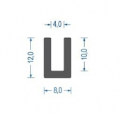 Moosgummi U-Profil schwarz EPDM (50 m)