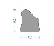 Moosgummi Zargenprofil grau (50 m)