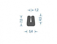 Moosgummi U-Profil schwarz EPDM (200 m)