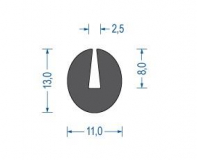 Moosgummi U-Profil schwarz EPDM (50 m)