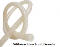 Silikonschlauch 22 x 6 mm mit Gewebe (25 m)