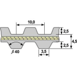 Zahnflachriemen DT 10 Lnge 1210 mm Breite 25 mm