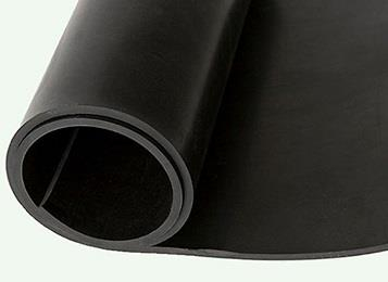 Gummiplatte 40 mm NR/SBR 1,2 m breit m