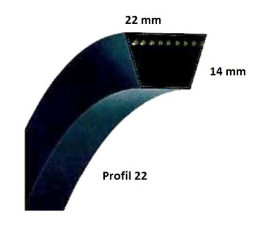 Keilriemen 22 x 3300