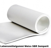 Lebensmittelgummi Weiss SBR 1,5 mm Semperit A621