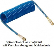 PA Spiralschlauch 7,5 m mit Verschraubung AG 1/4