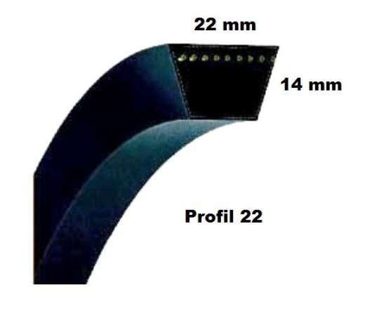 Keilriemen 22 x 2220