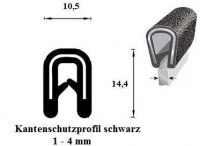 Kantenschutzprofil 1-4 mm schwarz