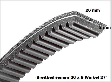 Breitkeilriemen 26x8x710 mm