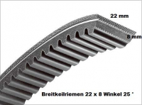Breitkeilriemen 22x8x1250 mm