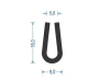 Gummi U-Profil / Fassungsprofil EPDM (VE 100 m)