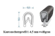 Kantenschutzprofil 1-4,5 mm wei�grau (100 m)
