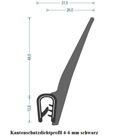 Kantenschutz Dichtungsprofil schwarz Kantenschutzprofil