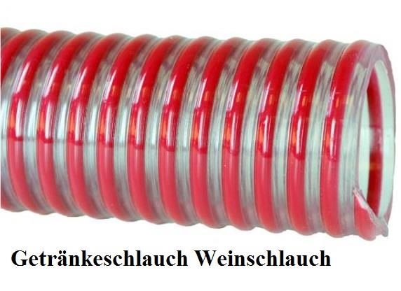 Getränkeschlauch 63 x 5,4 mm Rot-Weiß (50 m)