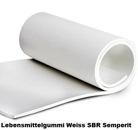 Gummiplatte Weiß SBR 2 mm (LxB=10x1,2m) - Technikplaza