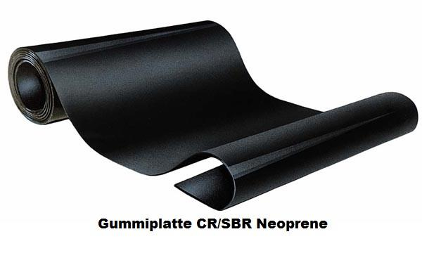 Gummiplatte 2 mm CR/SBR 50° ShA (m²)