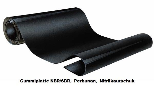 Gummiplatte 2mm, EPDM/SBR, 1,2m Breite, Schwarz, 2,0 mm, Gummiplatten