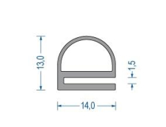 Silikon-Hohlkammerprofil 13x14x1,5 grau (25 m) Silikon-Hohlkammerprofil 13x14x1,5 grau (25 m)