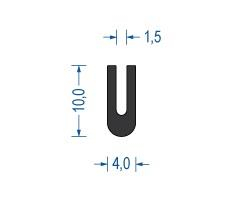 Gummi U-Profil / Fassungsprofil EPDM