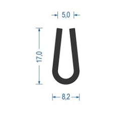 Gummi U-Profil / Fassungsprofil EPDM (VE 100 m)