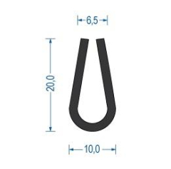 Gummi U-Profil / Fassungsprofil EPDM (VE 100 m) Gummi U-Profil / Fassungsprofil EPDM (VE 100 m)