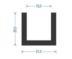Gummi U-Profil / Fassungsprofil EPDM (VE 25 m)