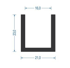 Gummi U-Profil / Fassungsprofil EPDM (VE 25 m)