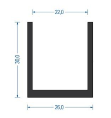 Gummi U-Profil / Fassungsprofil EPDM (VE 25 m)