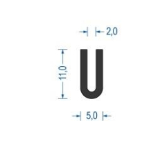 PVC U-Profil/Fassungsprofil (VE 200 m)