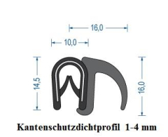 Kantenschutzdichtprofil 1-4 mm schwarz (50 m) Kantenschutzdichtprofil 1-4 mm schwarz (50 m)