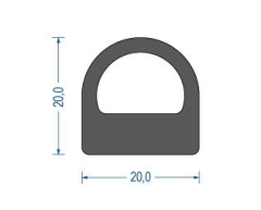 Moosgummi Halbrundprofil Schwarz (25 m.) Moosgummi Halbrundprofil Schwarz (25 m.)