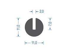 Moosgummi U-Profil schwarz EPDM (50 m)