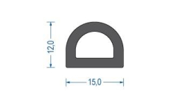 Moosgummi Halbrundprofil Schwarz (100 m) Moosgummi Halbrundprofil Schwarz (100 m)