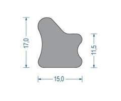 Moosgummi Zargenprofil grau (50 m)